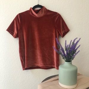 Velvet, high neck Madewell top